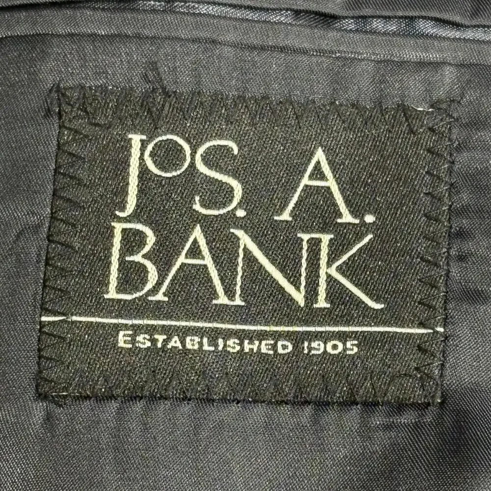 Jos A Bank Blazer Mens 50L Navy Wool Big & Tall 2 Button Sport Coat Jacket